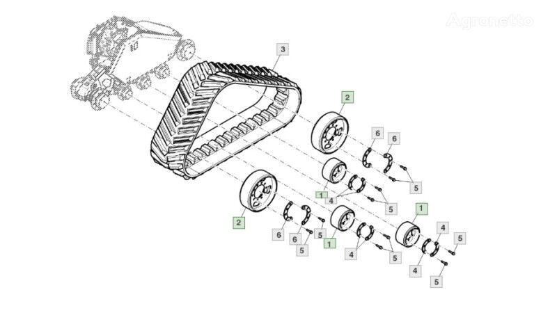 John Deere gusenični sistem za traktora guseničara